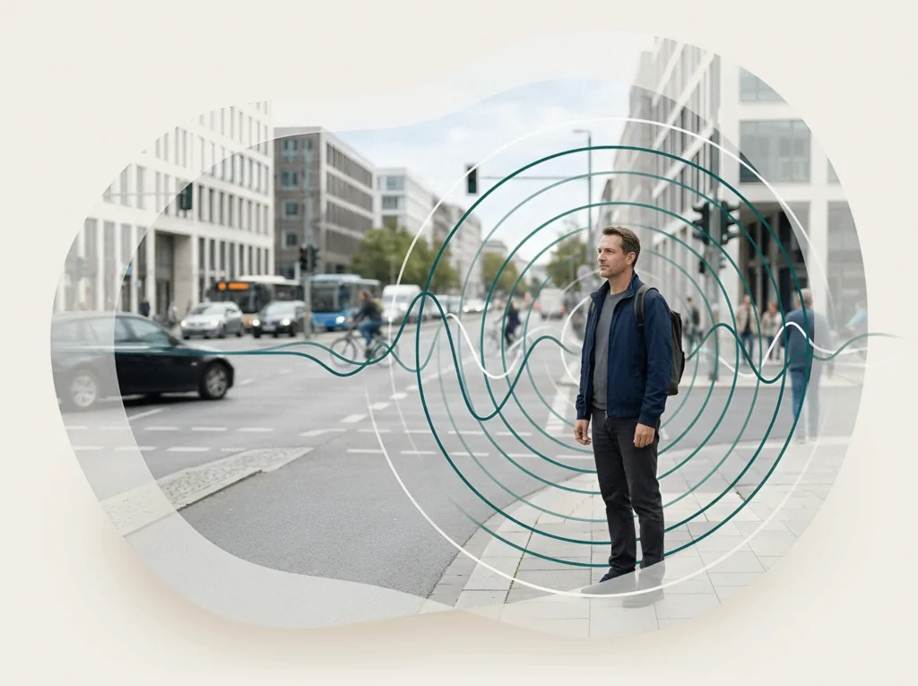 Sicherheit im Alltag: Aura Hörgeräte Stuttgart hilft bei schleichendem Gehörverlust.